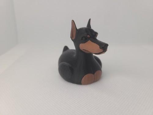 Doberman pinscher duck stampa - doberman,