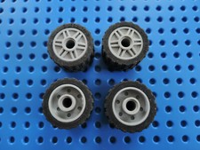 Lego 4x Pneumatici 55981c01 24x14 Cerchio 30648 Nuovo Grigio Chiaro 18x14 7898 8654 7900