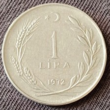 ?? TURCHIA TURKEY ?? COIN MONETA 1 LIRA TURCA 1972