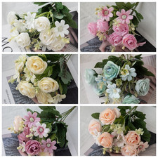 Bouquet di Rose Artificiali Fiori Finti per Matrimonio e Festa Casa Uso Decorativo