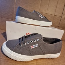 Superga 2750 Cotu Classic UK7 scarpa da ginnastica donna grigio/bianco tela premium