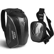 Zaino moto in fibra di carbonio casco rigido zaino borsa equitazione outdoor