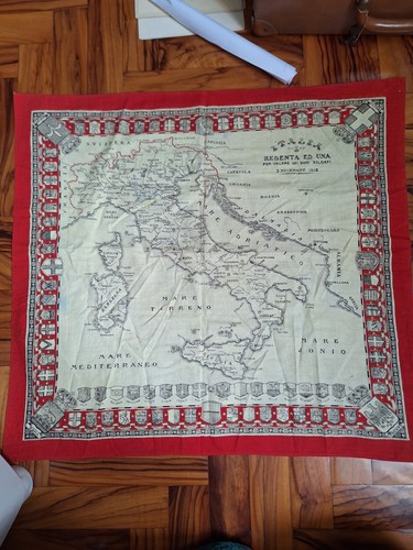 Foulard vintage italia redenta - italia,
