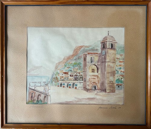 Acquerello italia 1950 capri - acquerello,