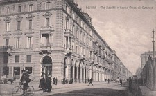 31-27) TORINO VIA SACCHI CORSO DUCA GENOVA ANIMATA ( POSTINO BICICLETTA ? )