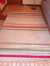 tappeto moderno beige con linee colorate a pelo corto cm180*230*1 spesso pasha