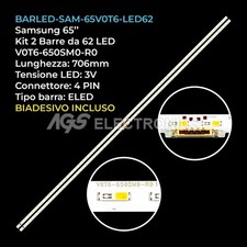 KIT 2 BARRE STRIP 62 LED TV
