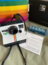 Macchina fotografica Polaroid 1000 Land stampa istantanea pellicola pulsante verde con flash e scatola ecc