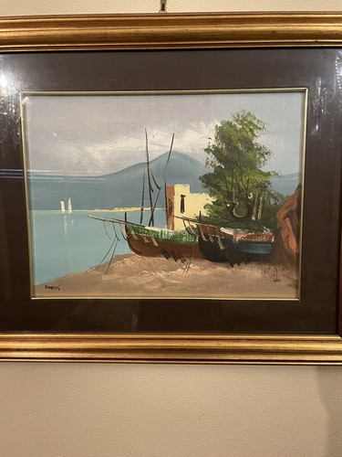 Quadro vintage barche mare - quadro,