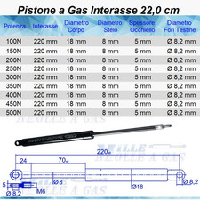 2 PISTONI, PISTONE MOLLA A GAS