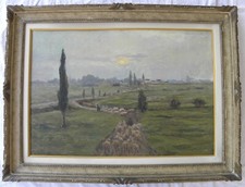 Carlo AIMETTI (Bisuschio 1901-Milano 1987) Gregge nella campagna lombarda 1946