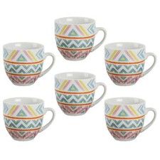 Set 6 Tazzine Tazze Caffè in Ceramica senza Piattini Zaira