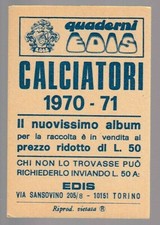 FIGURINA CALCIATORI EDIS