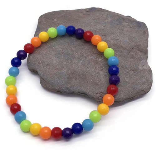 Bracciale arcobaleno colorato - bracciale,