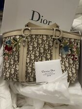 Borsa Christian Dior Beige Monogram Trotter Embroidery Tote Bag