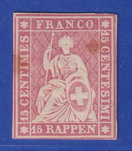 Svizzera 1854 helvetia seduta - svizzera,