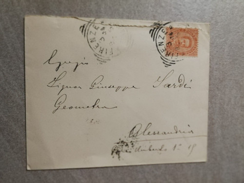1893 regno busta viaggiata