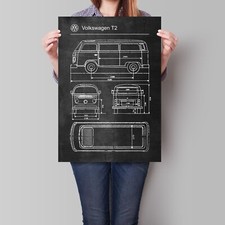 Poster auto Volkswagen T2
