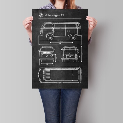 Poster auto volkswagen - auto,