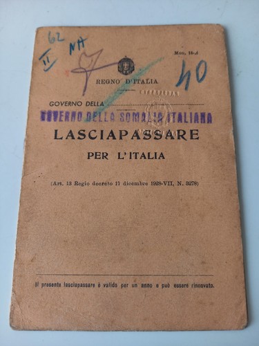 Regio esercito lasciapassare - regio, lasciapassare/