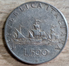 Moneta Repubblica Italiana 500 Lire - Caravelle, 1958 - Circolata