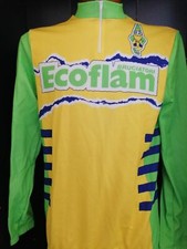 maglia ciclismo originale team ecoflam bruciatori manica lunga tg xxl