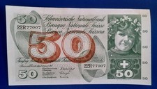 BANCONOTE SVIZZERA 50  FRANCHI 1965
