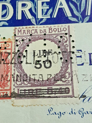 1920 perfin rara marca - 1920,