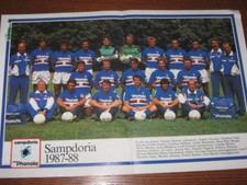 POSTER SAMPDORIA ROSA AL COMPLETO 1987/88 PHONOLA