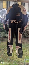 tuta da moto Gimoto  peewee man bianco/nero pelle e tessuto 