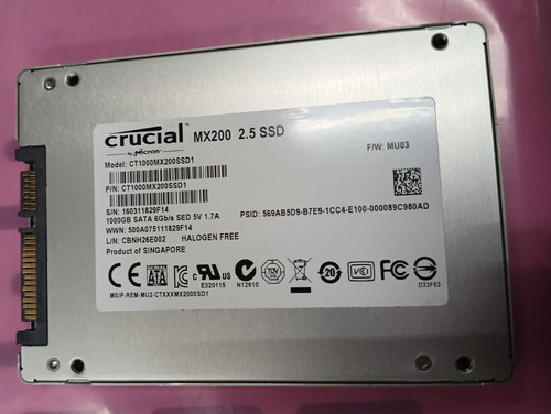 Crucial mx200 ssd 1000gb - crucial, 2,5"