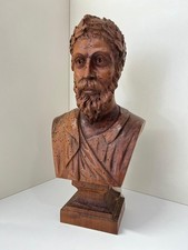 BUSTO ANTICO IN LEGNO DI NOCE