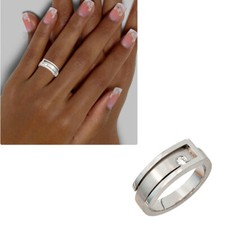 Anello con diamanti 950 vero