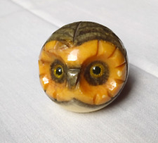 Elegante fermacarte alabastro gufo civetta vintage anni 70