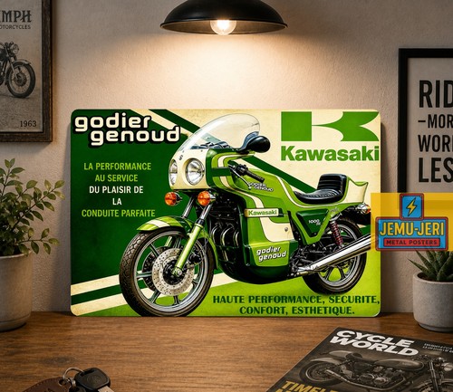 Insegna latta metallo - , kawasaki