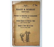 Haage & Schmidt Catalogue of Flower Bulbs and Roots 1900 -