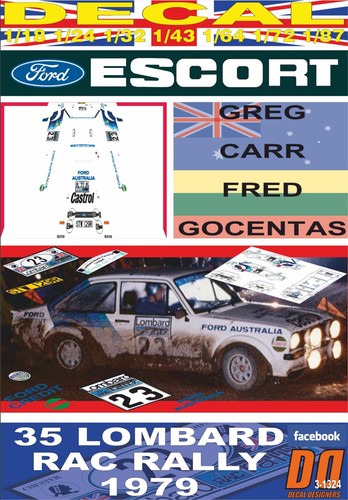 Decal ford escort 1800 mkii - decal,