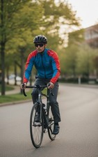 Gore Bike Wear Phantom SO Blu/Rosso Ciclismo Windstopper Maniche Rimovibili Taglia S