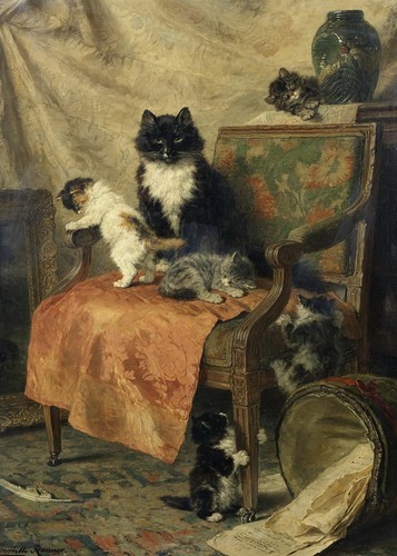 Henriette ronner knip cat art - ronner-knip,