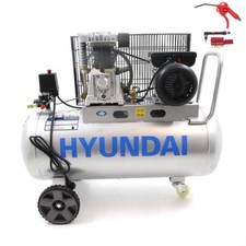 Hyundai 65604 - Compressore Lubrificato A Cinghia 100L Ruote Motore 3HP