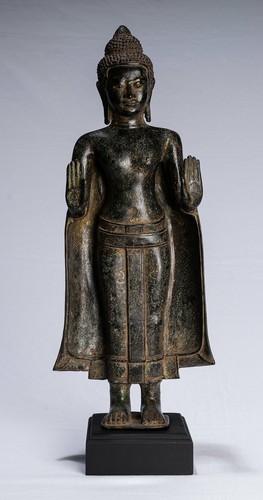 Antica statua buddha - antica, in
