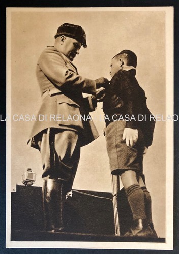 Cartolina propaganda mussolini - propaganda,