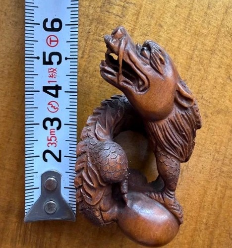 Drago netsuke legno di - drago,