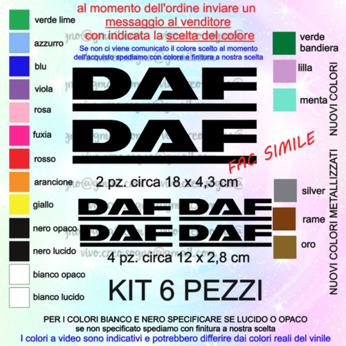Daf kit adesivi sticker - kit, 6