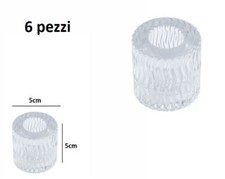x Set 6 Pezzi Porta Candele