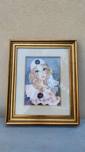 Quadro con disegno ricamato - , e