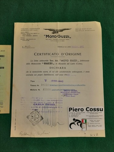Certificato origine libretto - certificato,
