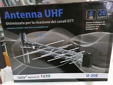 KIT ANTENNA LOGARITMICA UHF + III DIGITALE TERRESTRE + AMPLIFICATORE + ALIMENTAT