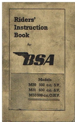 Bsa m20 m21 600cc - m21, (600cc