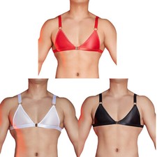Costume reggiseno uomo top crossdresser bikini fascia elastica intimo cosplay o-ring